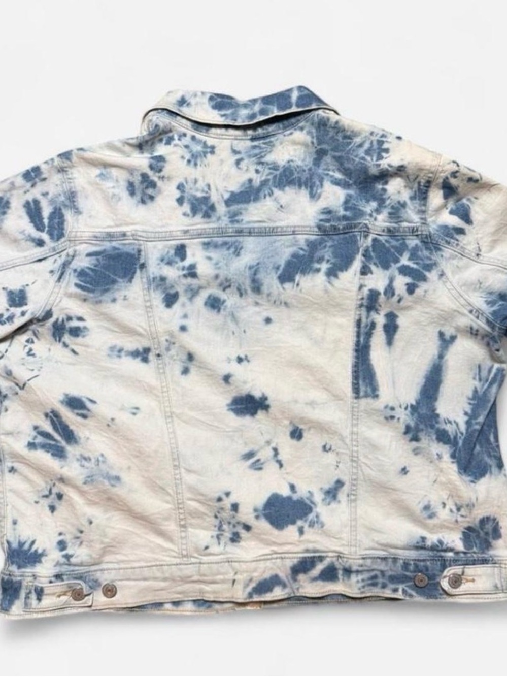 Levi's Blue & White Tie-Dye Denim Trucker Jacket - Size 1X - Picture 3 of 7